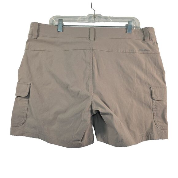 Eddie Bauer  Summer Trail Shorts Women's Size 16 High Rise Cargo Hiking Dri Fit - Picture 2 of 8